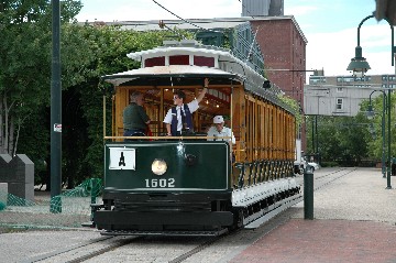 circa 1901 open-air Torolley Car